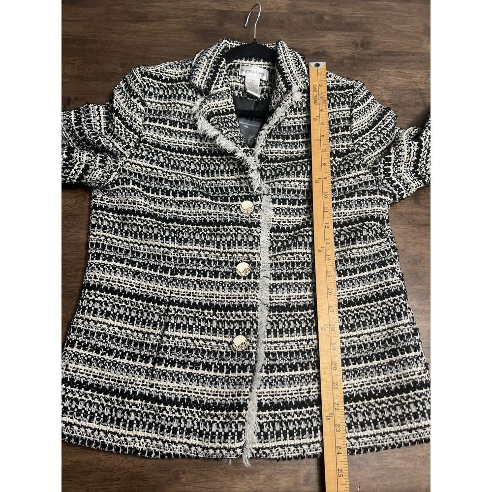 Drapers & Damons Jacket Womens Small Tweed Metallic Grannycore Blazer NEW - Picture 13 of 13